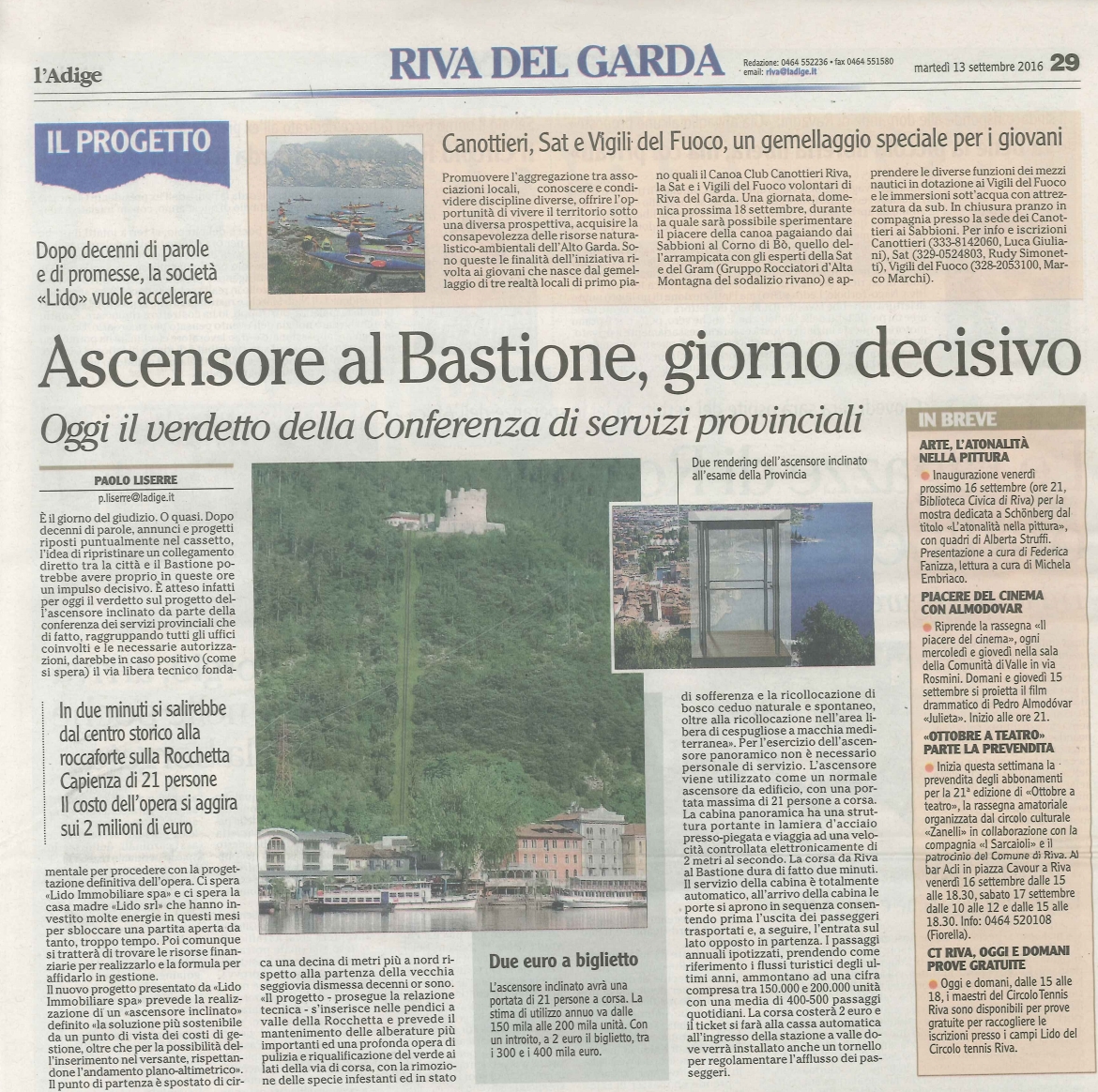 Ascensore al Bastione, giorno decisivo