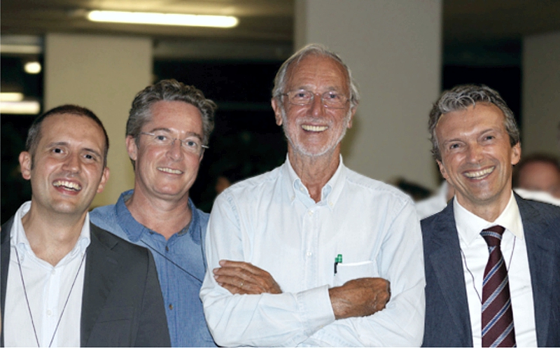 I soci insieme all'architetto Renzo Piano Team