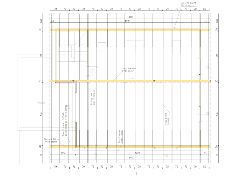 Edificio privato riva particolare stratigrafia parete x lam