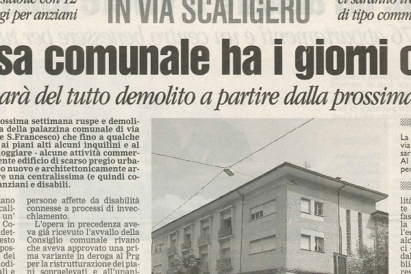 La casa comunale ha i giorni contati