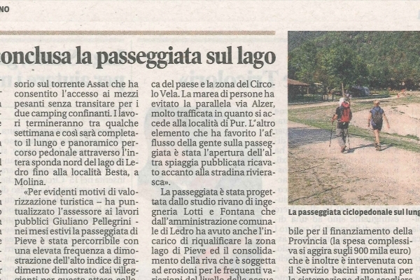 Pieve, quasi conclusa la passeggiata sul lago