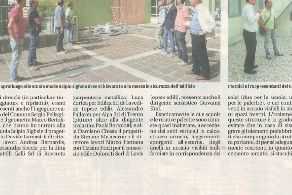 Riva, scuole più sicure in tempo record