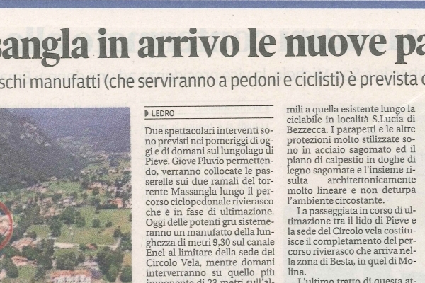 Sul Massangla in arrivo le nuove passerelle