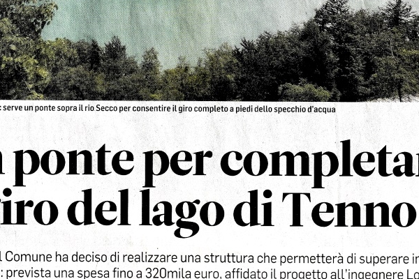 Un ponte per completare il giro del lago di Tenno