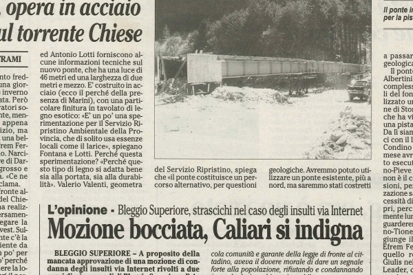 Un ponte per la ciclabile